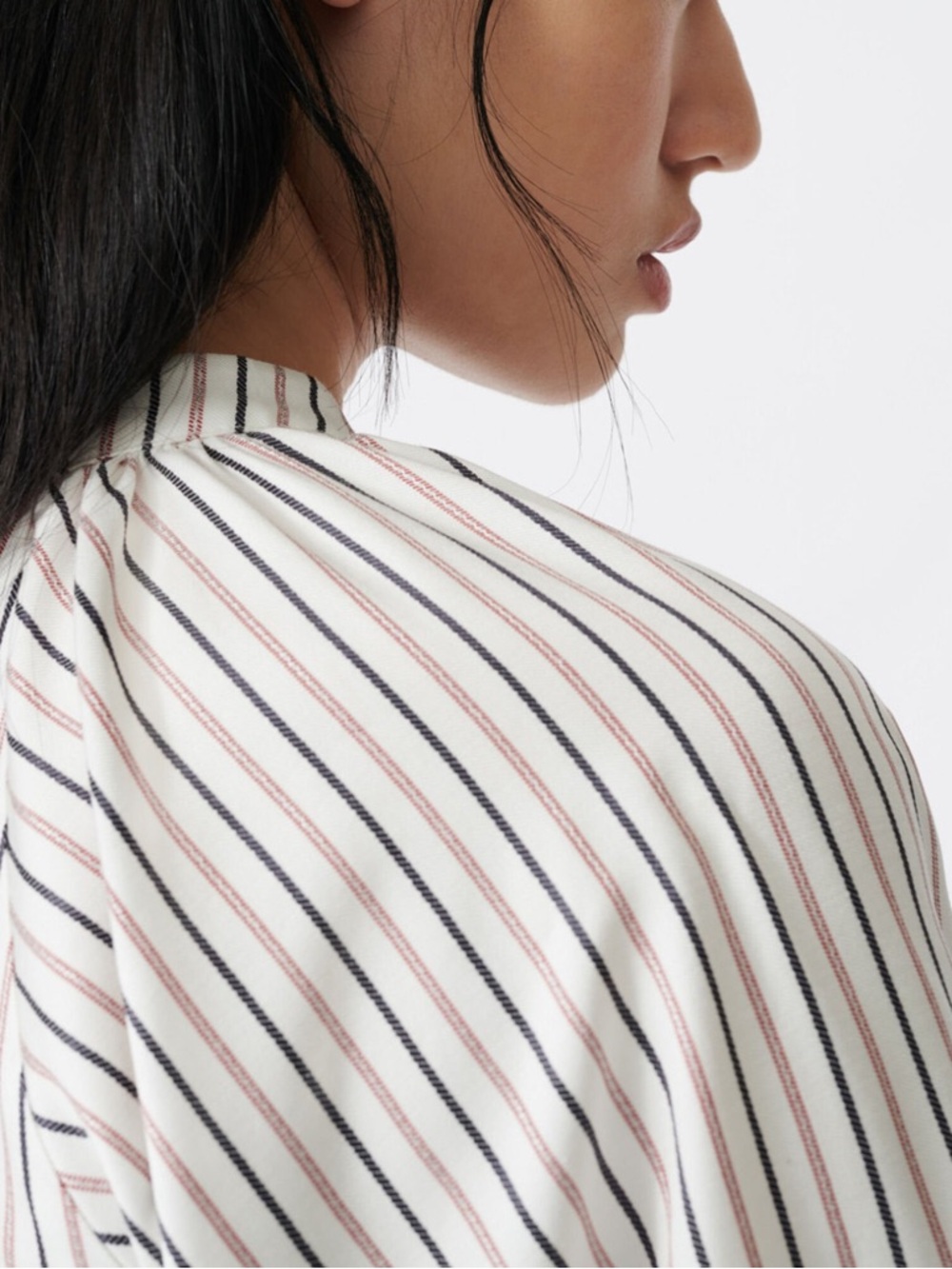 *no belt* Maje Cream Striped Romper - Picture 5 of 14